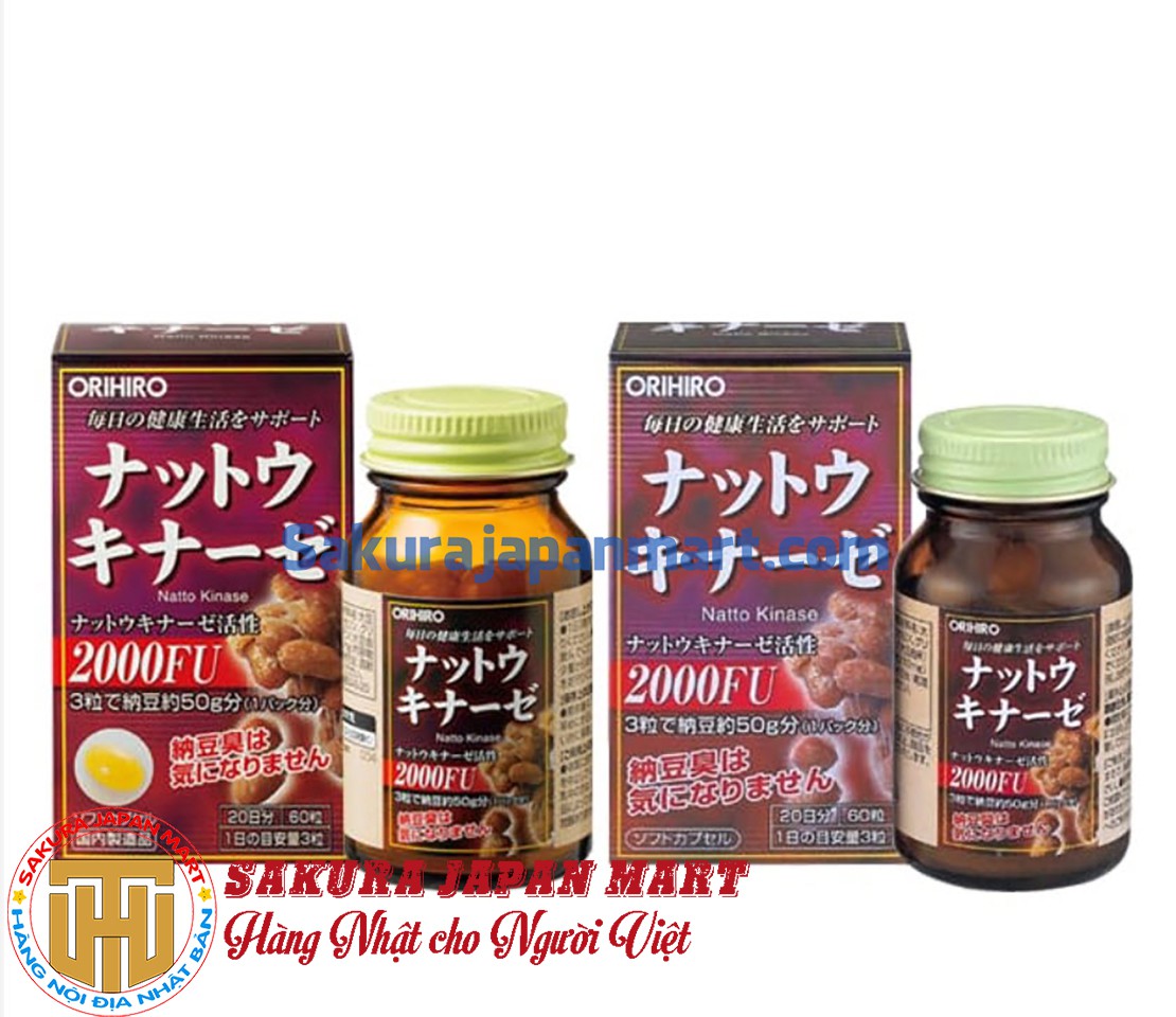 Viên hỗ trợ điều trị tai biến Nattokinase 2000FU Orihiro Nhật